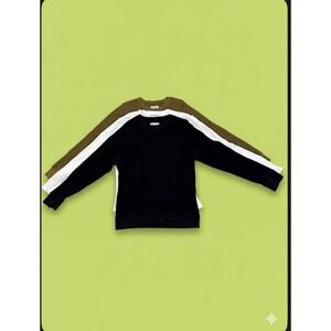 Lot of 3 Everlane Thermals Sz M 100%Organic Cotton Long Sleeve Black/White/Brown